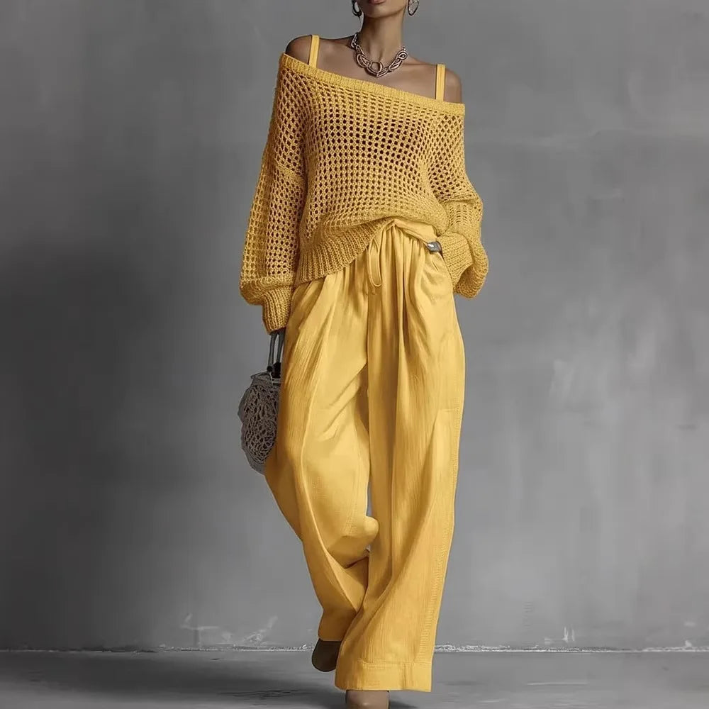 DEIRDRE | ELEGANT OFF-SHOULDER TWO-PIECE SET
