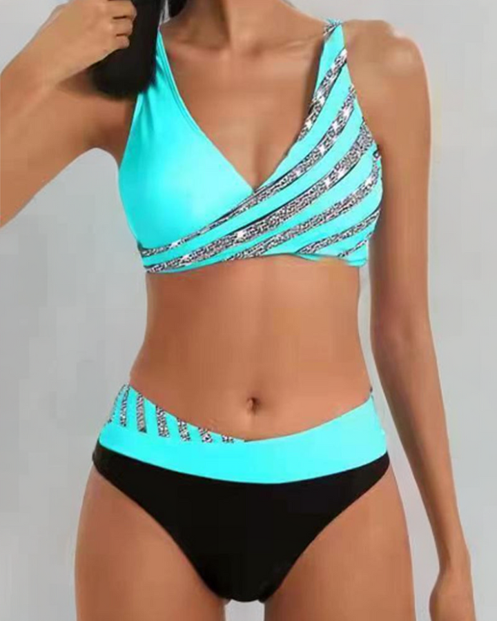SÍOFRA | WARM-TONE PRINTED BIKINI SET
