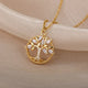 Eve | Gold Crystal Tree of Life Necklace