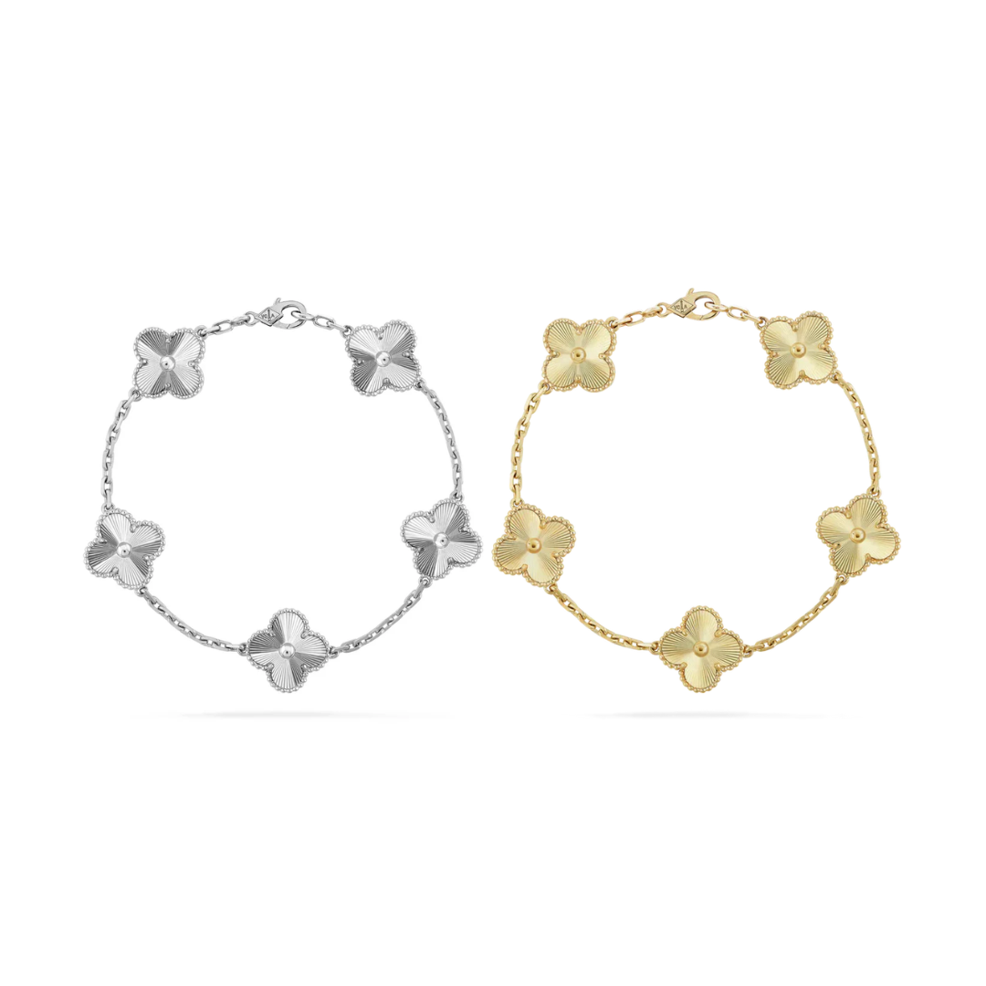 2-Piece Clover elet Set - Silver/Gold