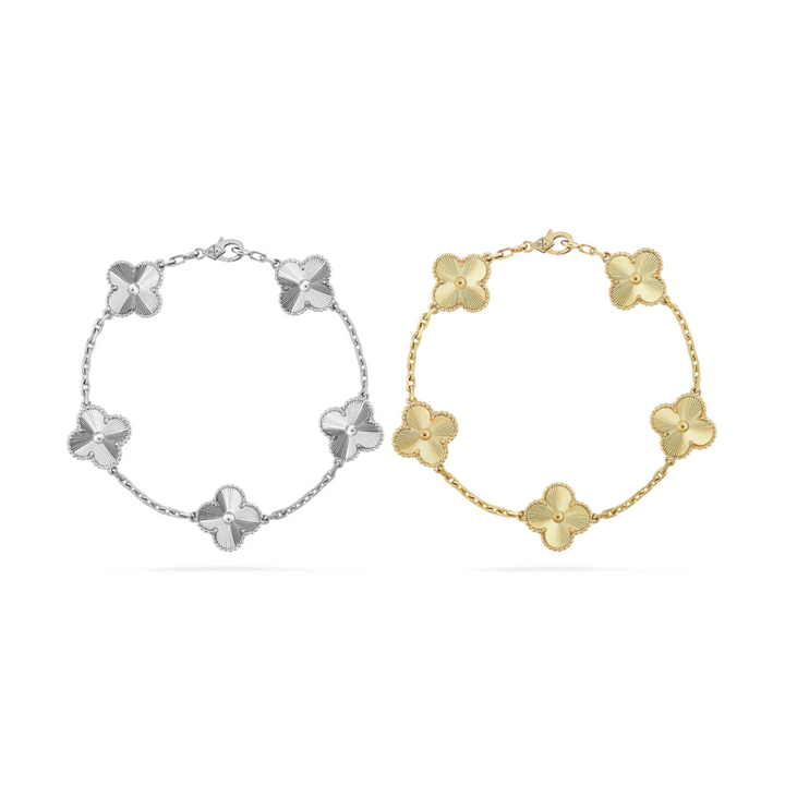 2-Piece Clover elet Set - Silver/Gold