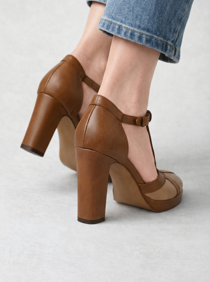 ÉABHA | RETRO CHIC BLOCK HEEL PUMPS