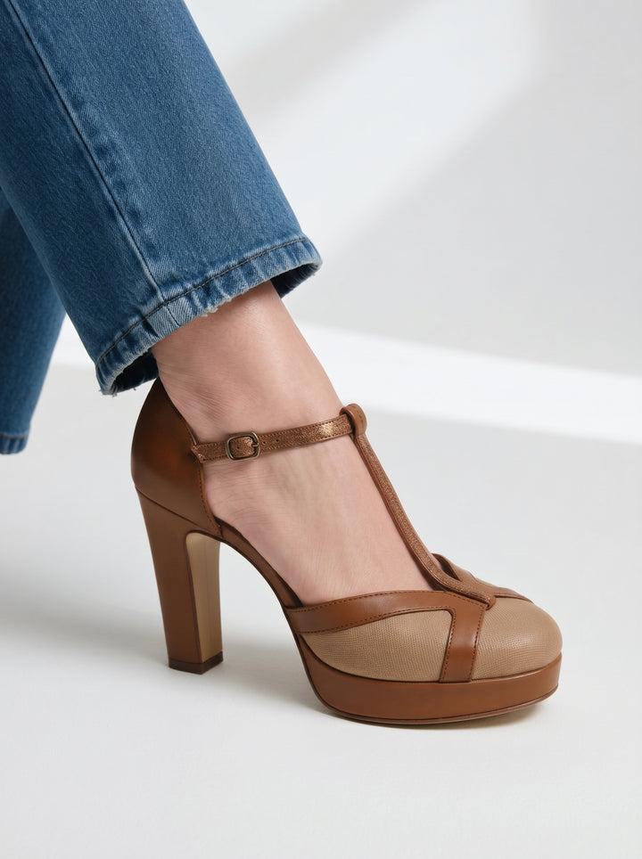 ÉABHA | RETRO CHIC BLOCK HEEL PUMPS