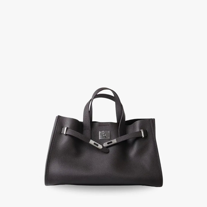 Structured Grained Leather Tote