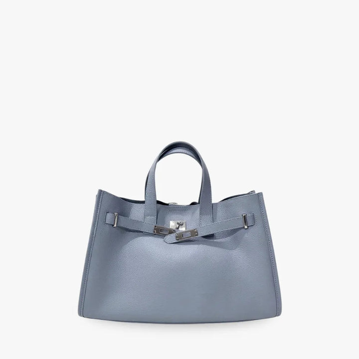 Structured Grained Leather Tote