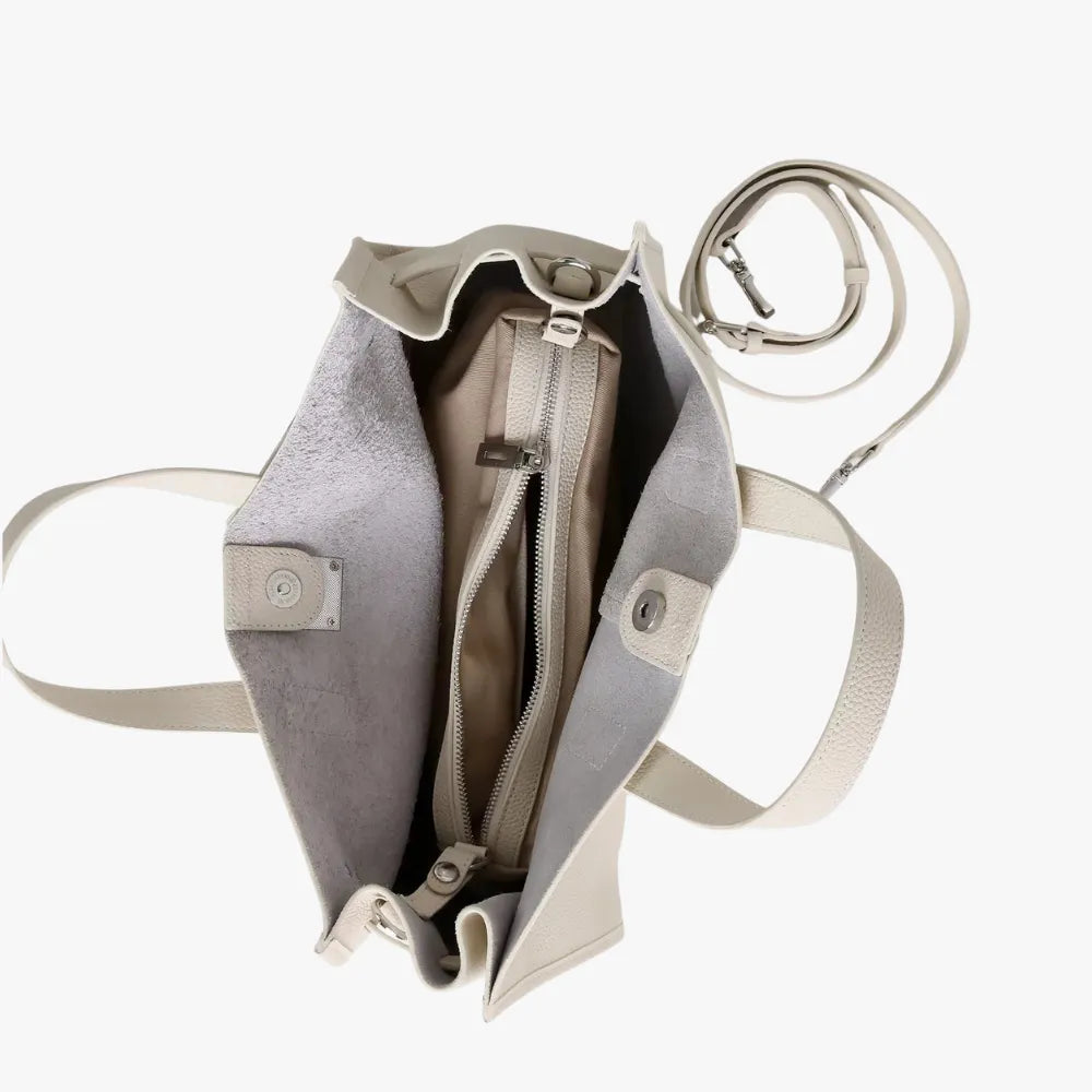 Structured Grained Leather Tote