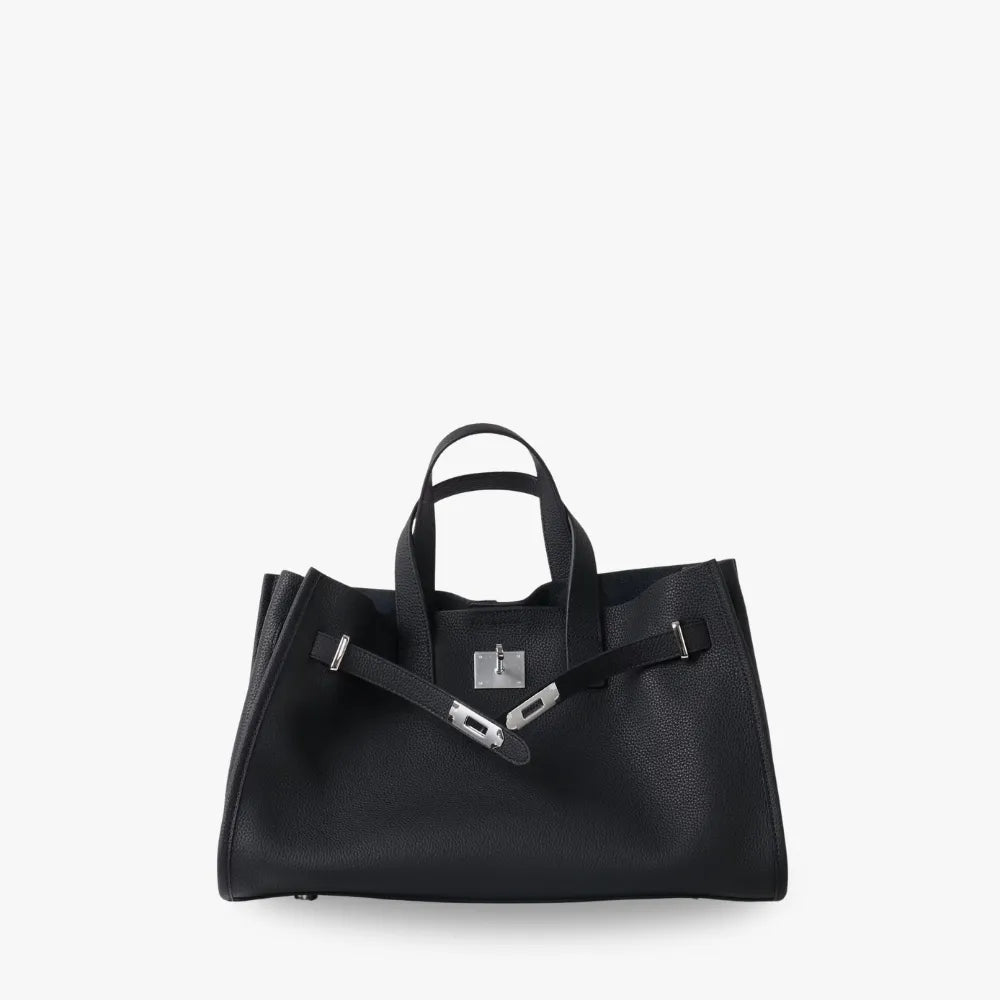 Structured Grained Leather Tote