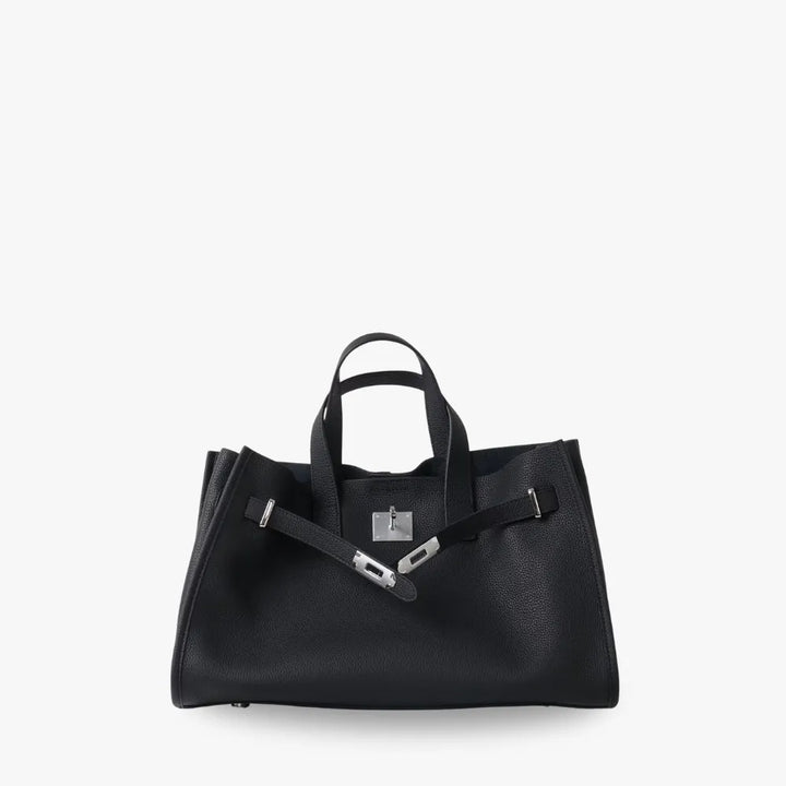 Structured Grained Leather Tote