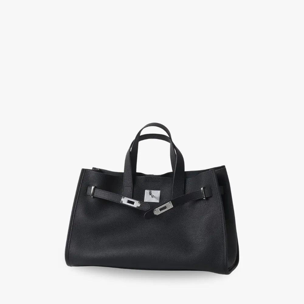 Structured Grained Leather Tote