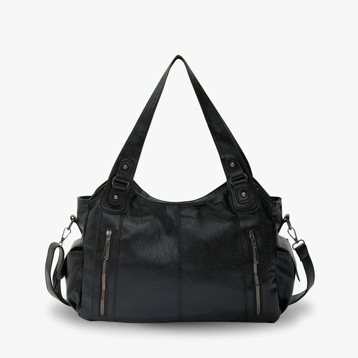 Faux Leather Crossbody Bag with Laptop Compartment