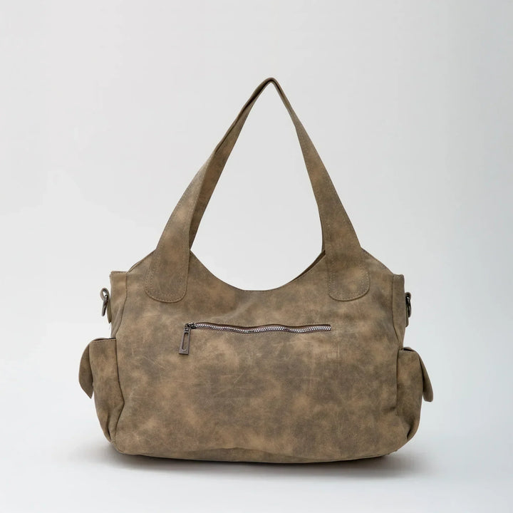 Faux Leather Crossbody Bag with Laptop Compartment