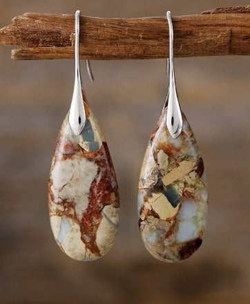 Marlene | Oval Stone Earrings
