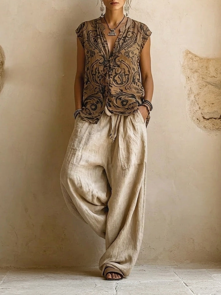 THORA | PREMIUM COTTON LINEN THREE-PIECE SET