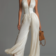MÉABHNAT | ELEGANT PLEATED CHIFFON JUMPSUIT
