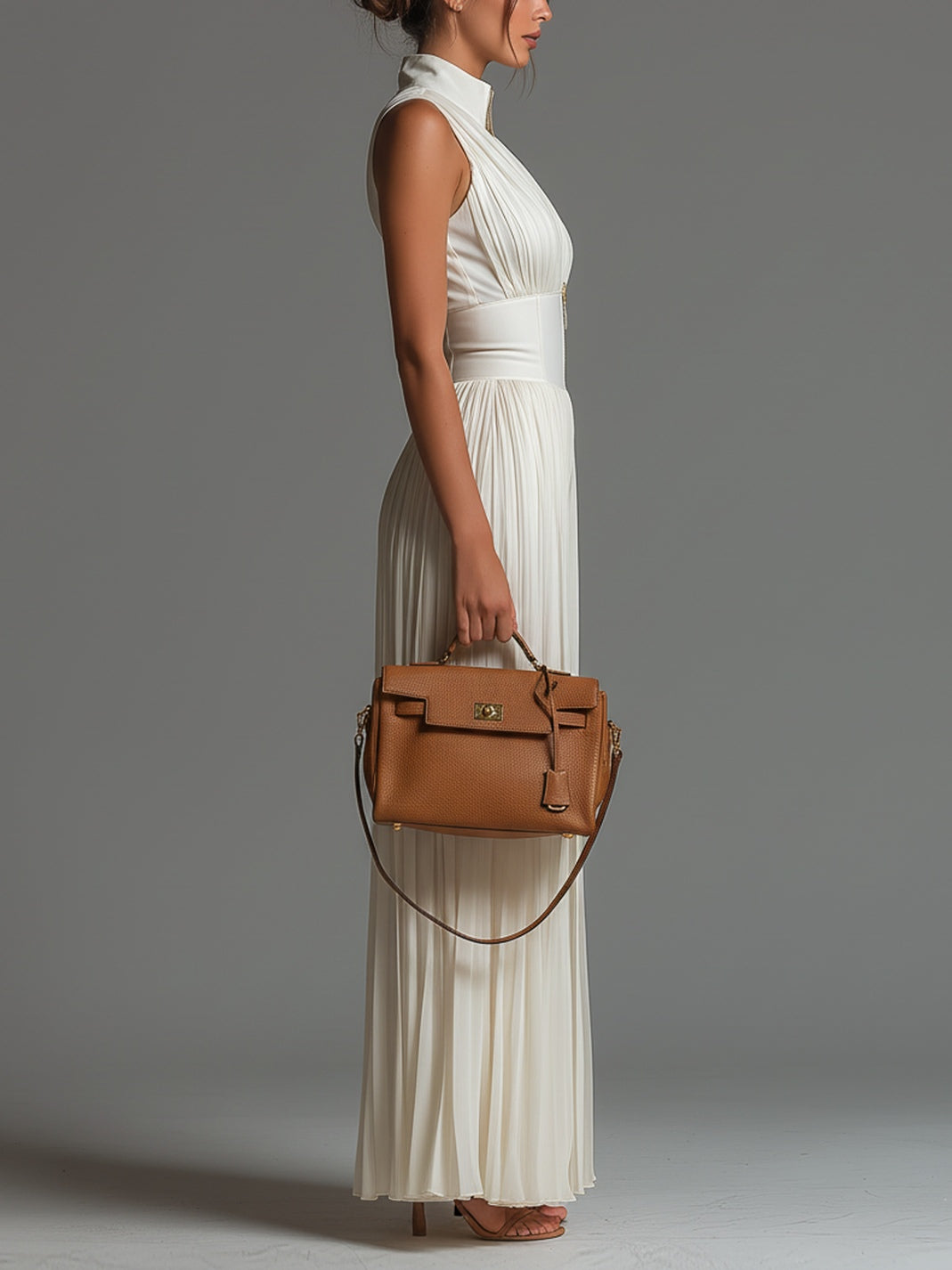 MÉABHNAT | ELEGANT PLEATED CHIFFON JUMPSUIT