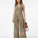 AOIBHEANN | PLEATED FLORAL CHIFFON JUMPSUIT