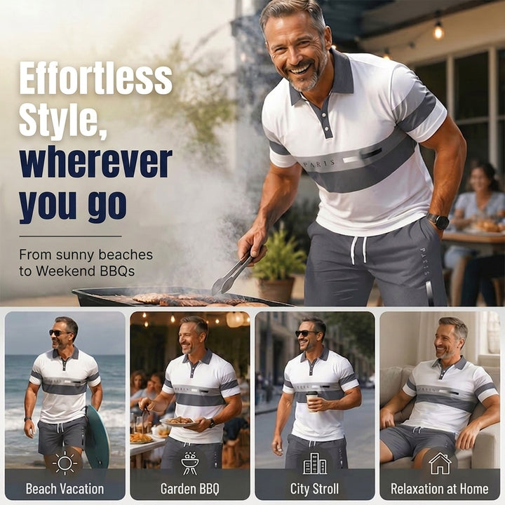 ALFRED | Relaxed Two-Piece Shirt & Shorts Summer Set