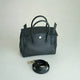 Structured Leather Bag with Detachable Strap