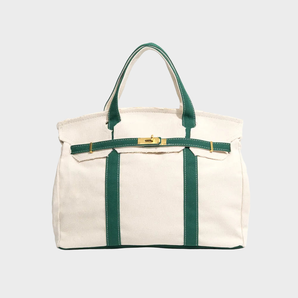 Water-Resistant Canvas Shopper Tote