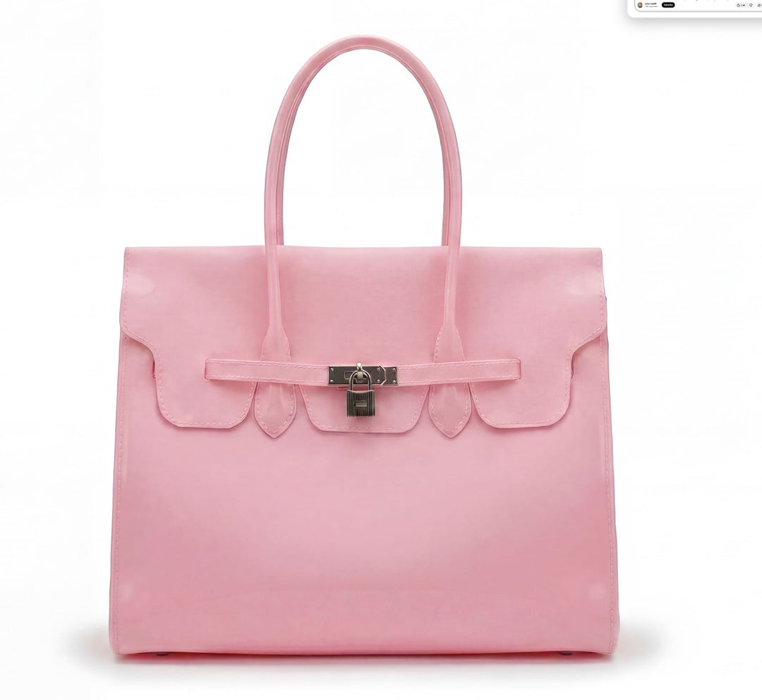 Jelly Bag – Glossy Top Handle Tote with Lock Detail | Summer 2026