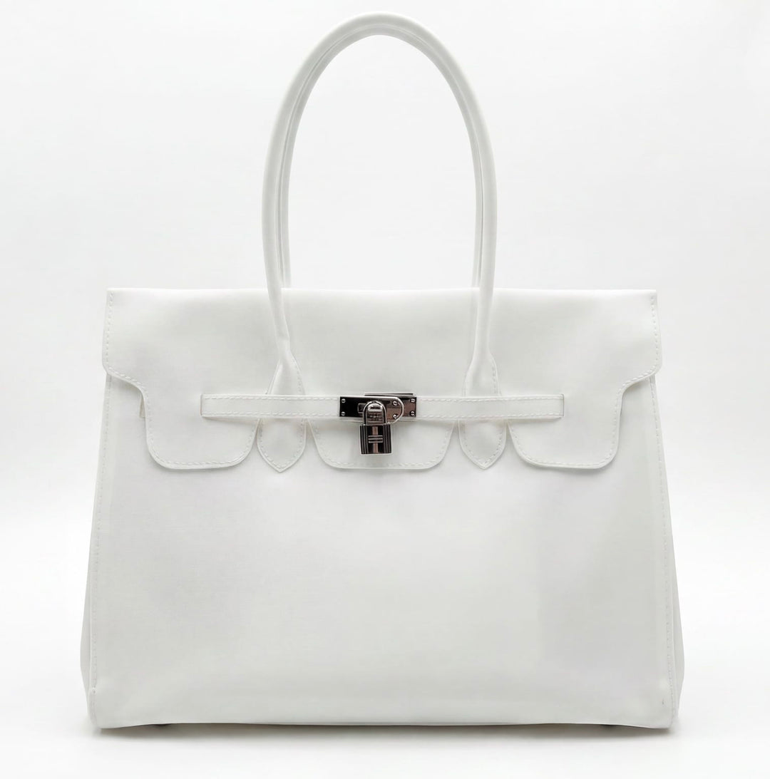 Jelly Bag – Glossy Top Handle Tote with Lock Detail | Summer 2026