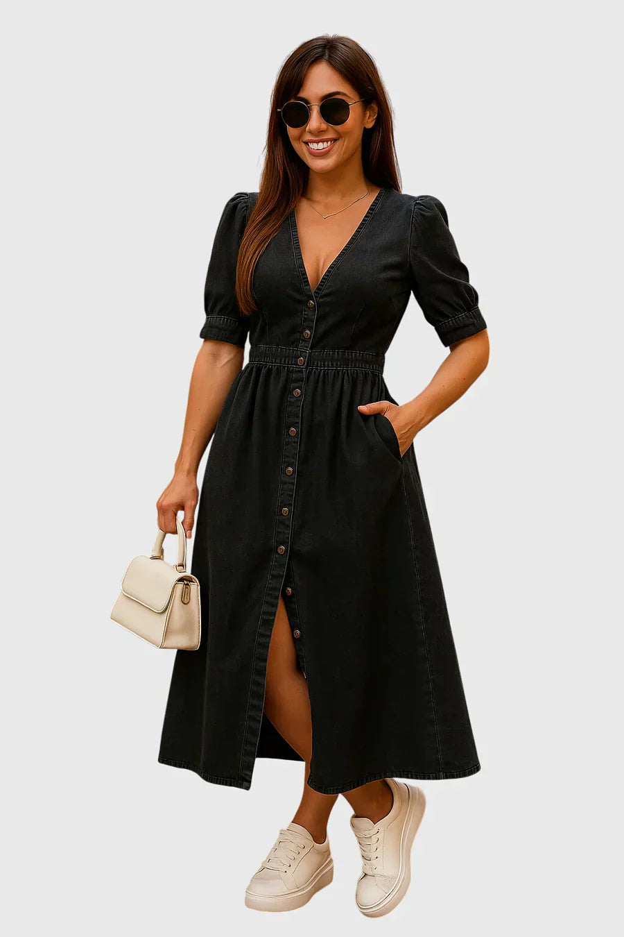 Jacqueline | Elegant Denim Dress