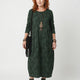 AOIFE | ELEGANT LEAF PRINT MIDI DRESS