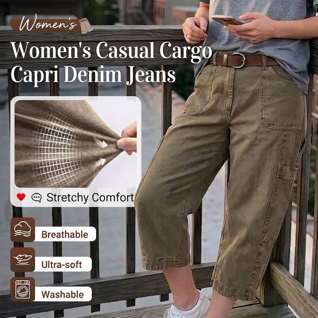 CLARA | Relaxed Cargo Cropped Trousers
