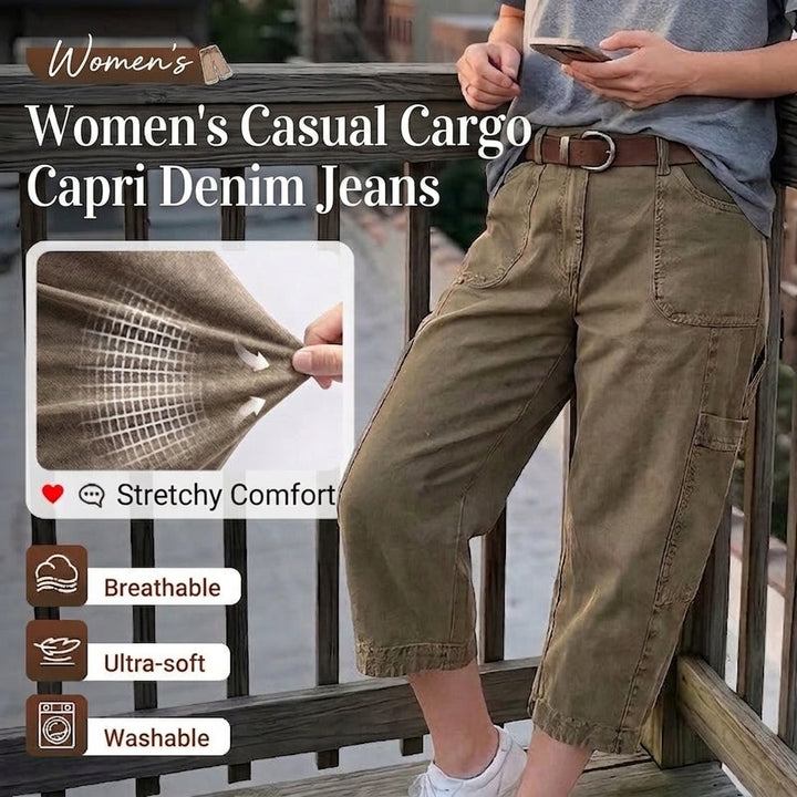 CLARA | Relaxed Cargo Cropped Trousers