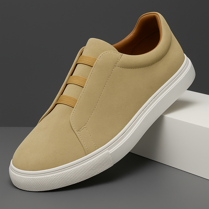 Men’s Slip-On Elastic Sneakers - Low Top Casual Trainers