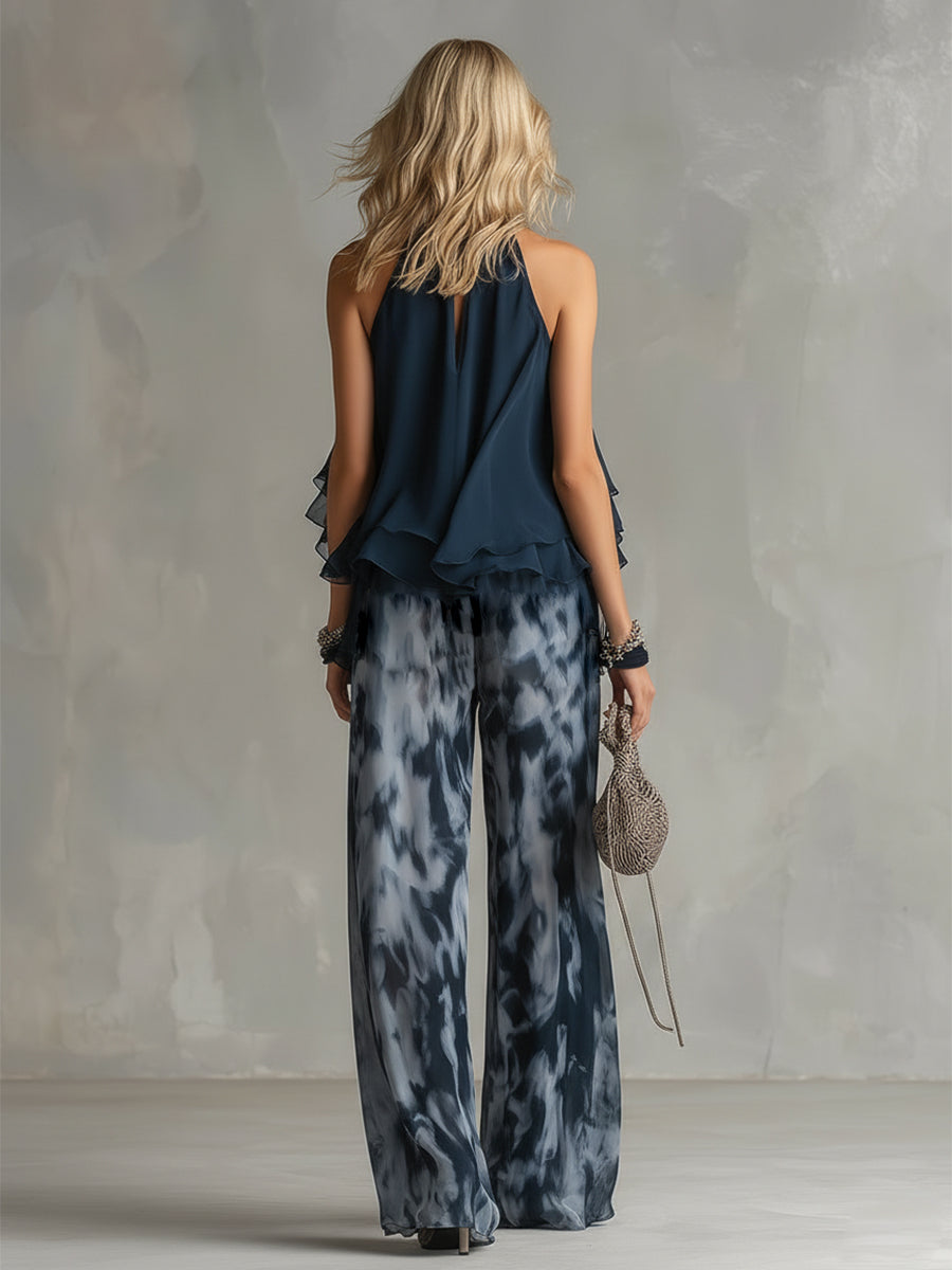 LÍADÁIN | ELEGANT CHIFFON TROUSER SET