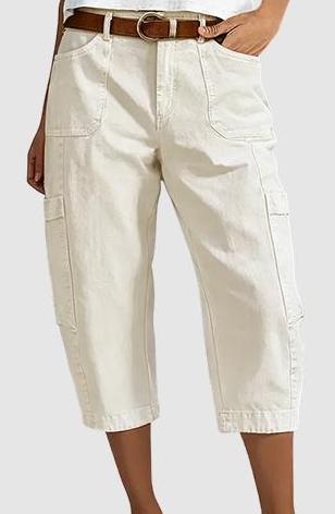 CLARA | Relaxed Cargo Cropped Trousers