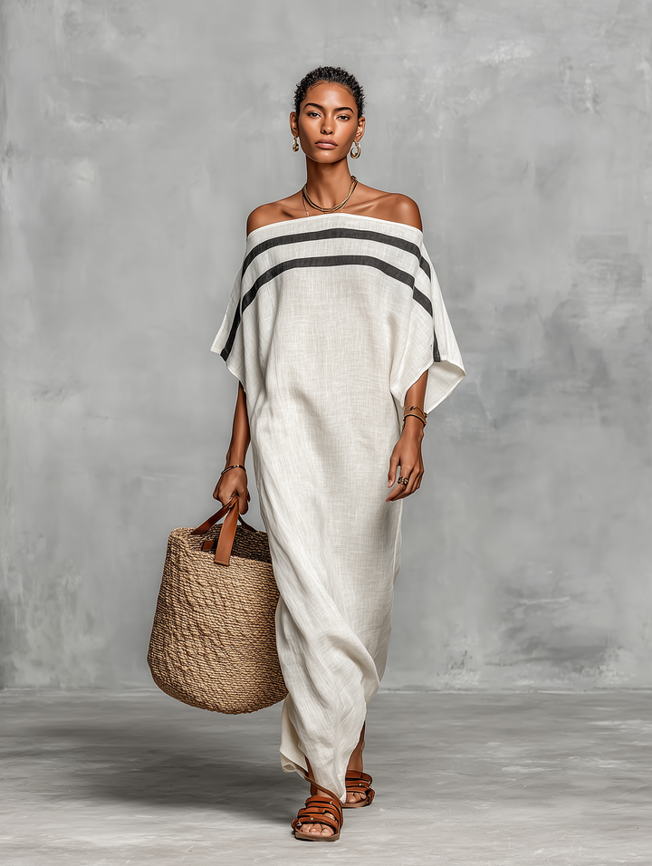FAOBHRA | RELAXED LINEN BLEND MAXI DRESS