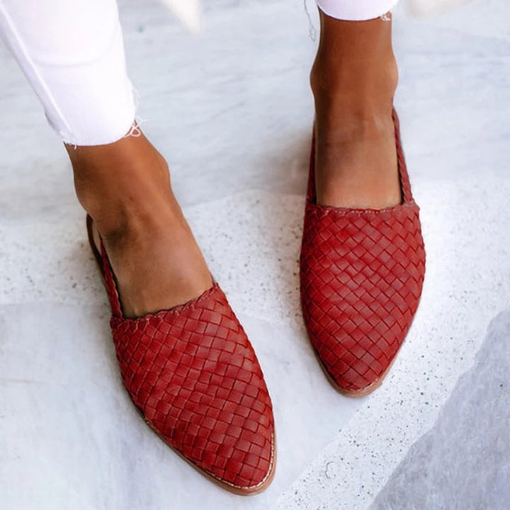 Margaret | Woven Comfort Slip-On Flats