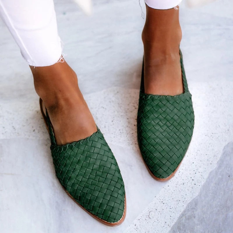 Margaret | Woven Comfort Slip-On Flats