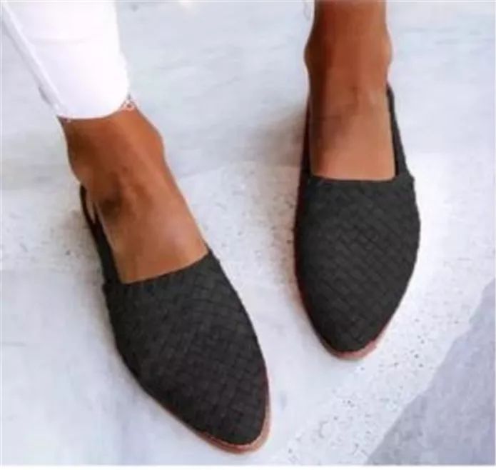 Margaret | Woven Comfort Slip-On Flats