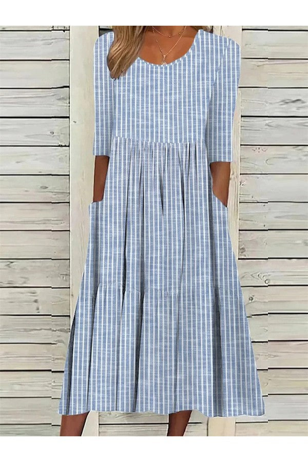 MAEBHAILÍN | RELAXED STRIPED MIDI DRESS