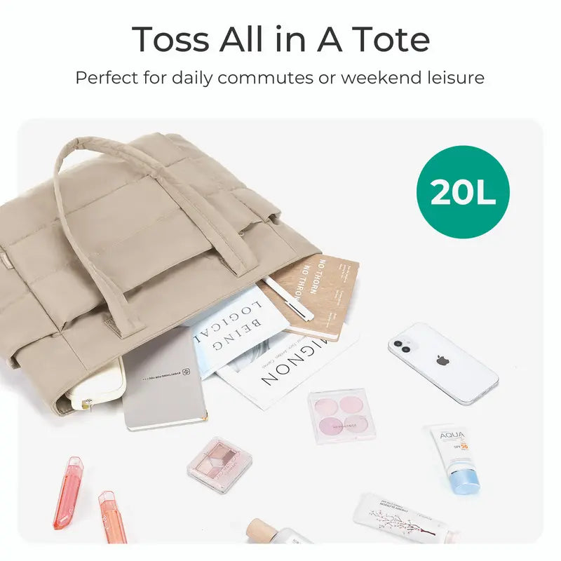 Puffer-Style Tote Bag