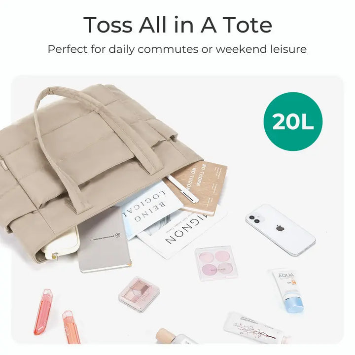 Puffer-Style Tote Bag