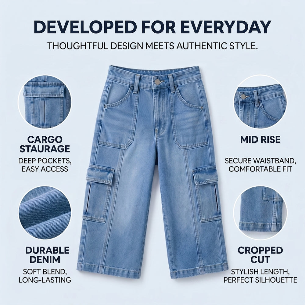 EDITH | Relaxed Cropped Stretch Jeans