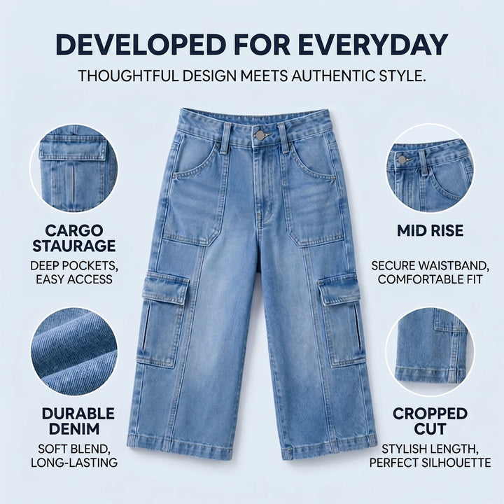 EDITH | Relaxed Cropped Stretch Jeans