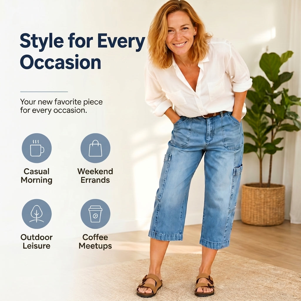 EDITH | Relaxed Cropped Stretch Jeans