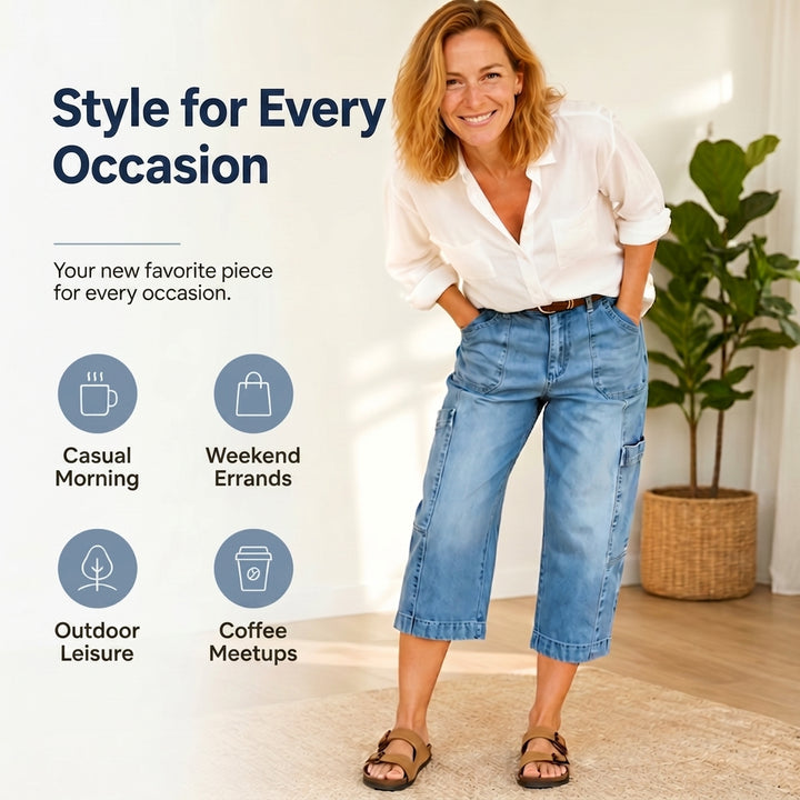 EDITH | Relaxed Cropped Stretch Jeans