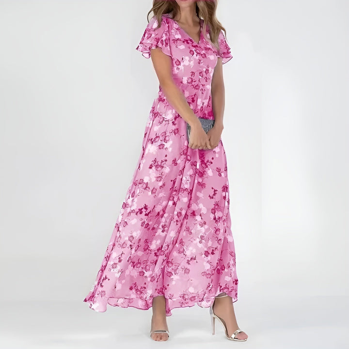 AILLENN | FLOWING WAIST-FLATTERING MAXI DRESS
