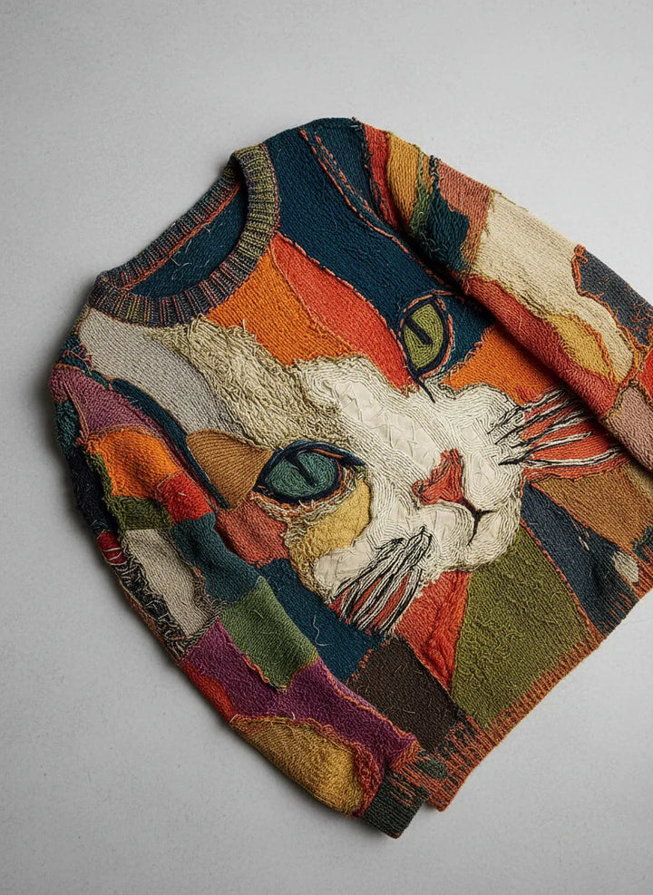 SIOBHÁN | ARTISTIC CAT DETAIL KNIT SWEATER