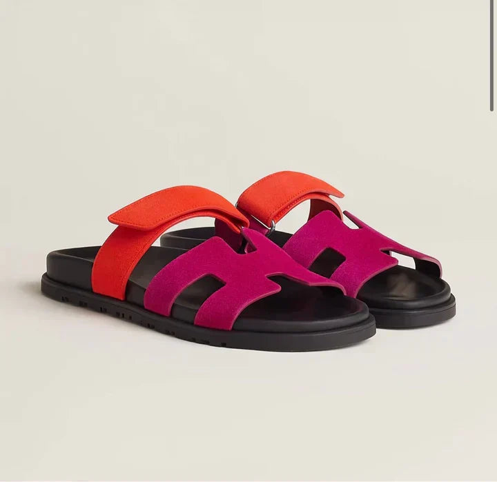 Wide Strap Comfort Sandals with Chunky Sole