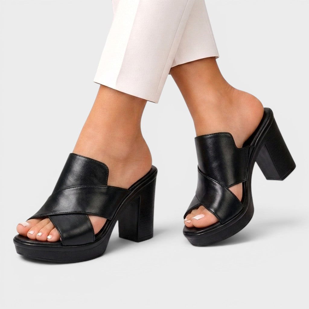 ALWENA | ELEGANT COMFORT HEEL SANDALS