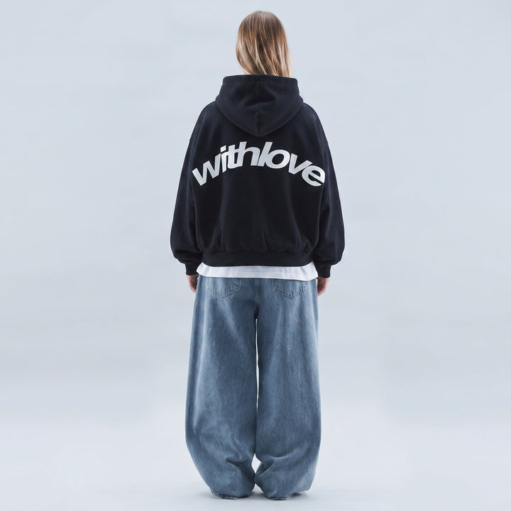 Oversize Hoodie with 'Withlove' Back Print