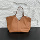 V Cowhide Leather Tote bag