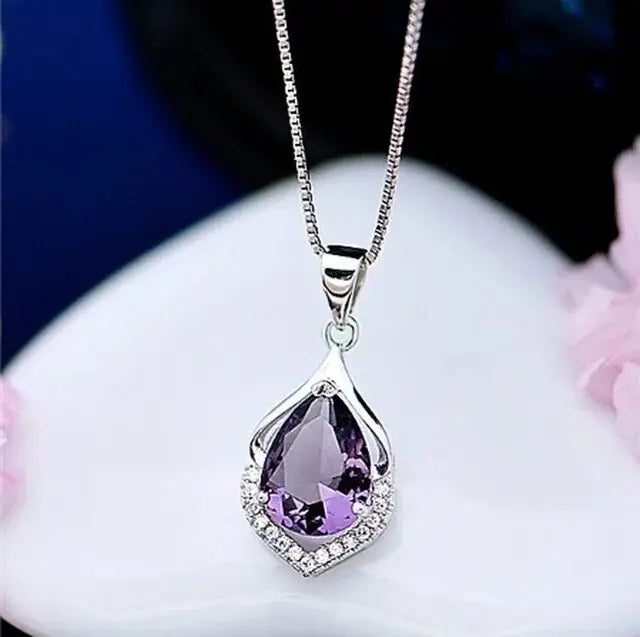 Violet | Purple Crystal Necklace